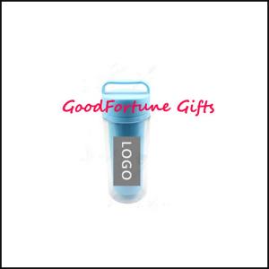 China Promotion Two-Layer Plastic Mugs With Handle tumblers gift wholesale