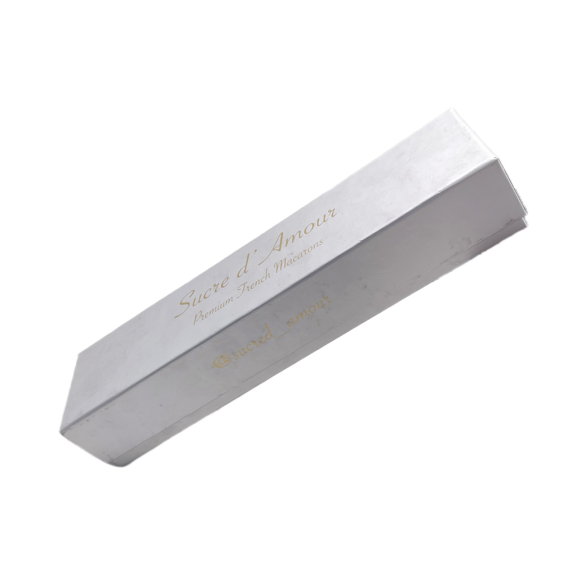 Luxury 12 Pcs Macaron Packaging Silver Kraft Paper Box With Plastic Inner