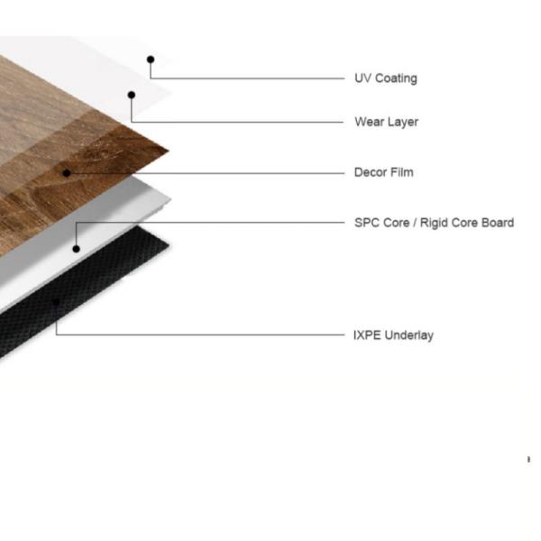 4mm 5mm 6mm 7mm 8mm Scratch Resistant Luxury Vinyl Floor Vinyl Plank Flooring Click Lock Waterproof Spc Flooring