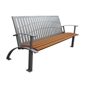 China Composite Recycled Plastic Garden Benches Wrought Iron Benches For Outdoor wholesale