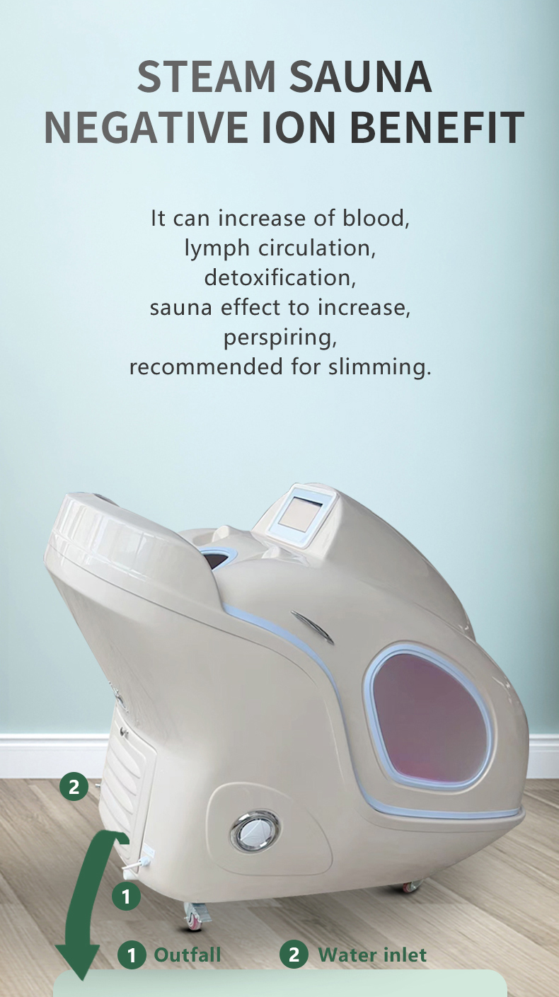 Full Body Ozone Sauna Hydrotherapy Spa Capsule Physical Therapy 200W