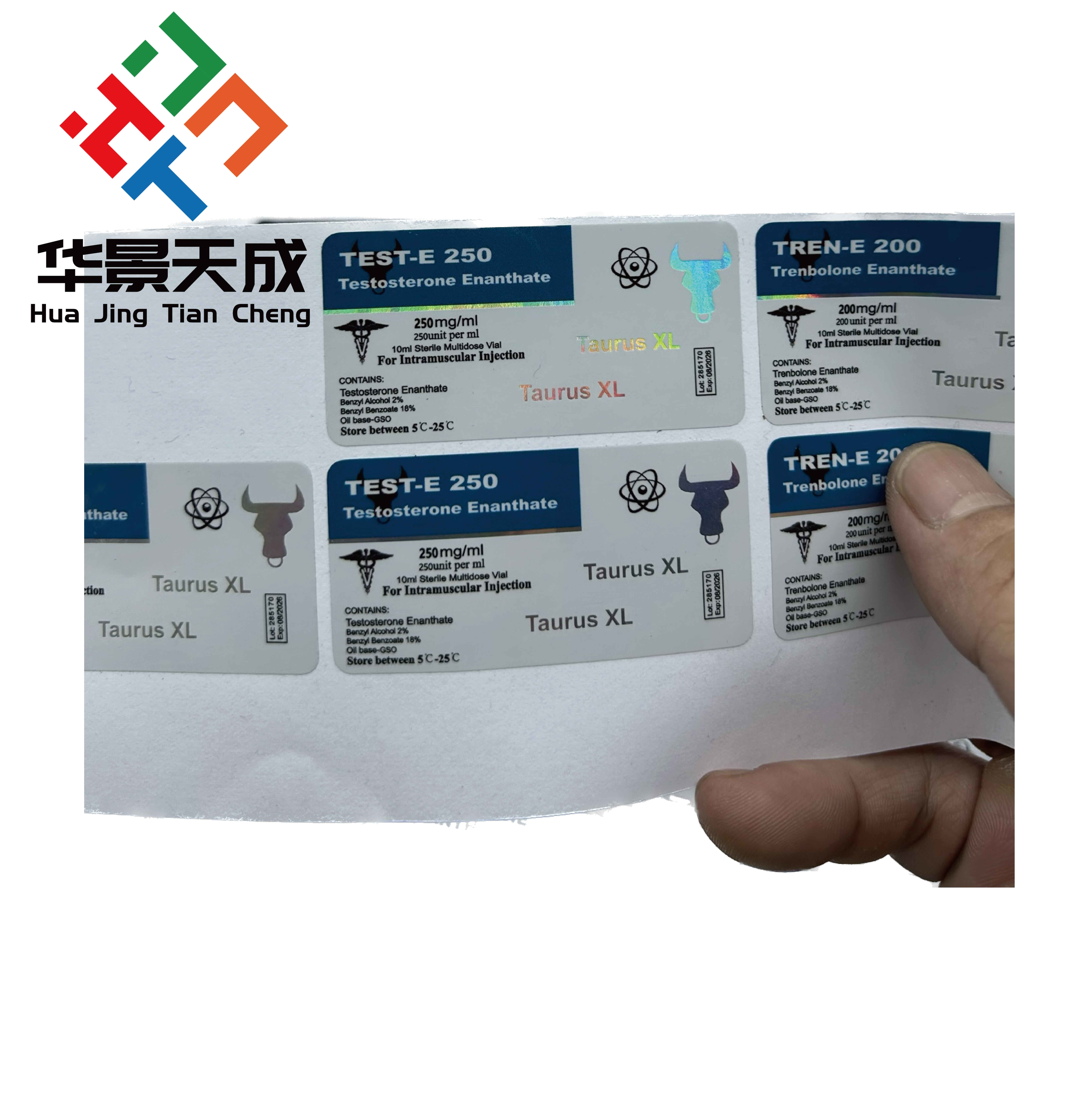 10ml Vial Standard Size Label Sticker Test Prop
