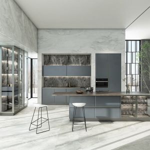 China Modern 304 Stainless Steel Kitchen Cabinets Open Design Kitchen wholesale