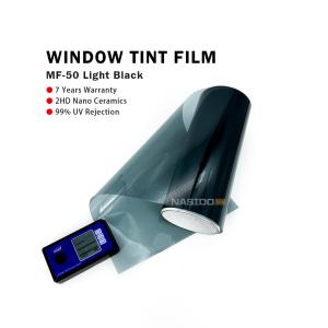 China NASIDO MF50 Light Black Nano Ceramic Car Window Film Privacy Protection Window film HD 99%UVR Solar Window Glass Film for car wholesale