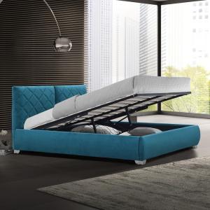 China Full Size Fabric Tufted Gas Lift Storage Bed Silky Warm Velvet Fabric Wholesale wholesale