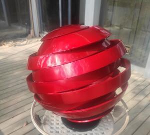 China Modern Painted Stainless Steel Abstract Sculpture Red Baking Varnished wholesale