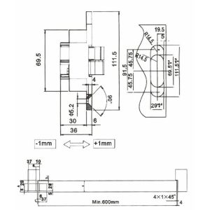 High Performance 3D Adjustable Concealed Hinges Adjusting Hidden Hinges