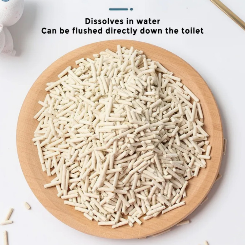 OEM Tofu Cat Litter Strong Water Absorption 100% Dust Free Pure Natural Cat Litter
