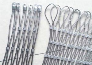 China 4mm 50mm Stainless Steel Cable Mesh Diamond Hole Safety wholesale
