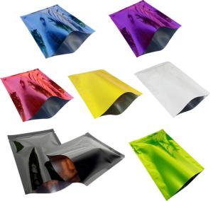 China Colorful Three Side Sealed Aluminum Mylar Bag For Foil Food wholesale