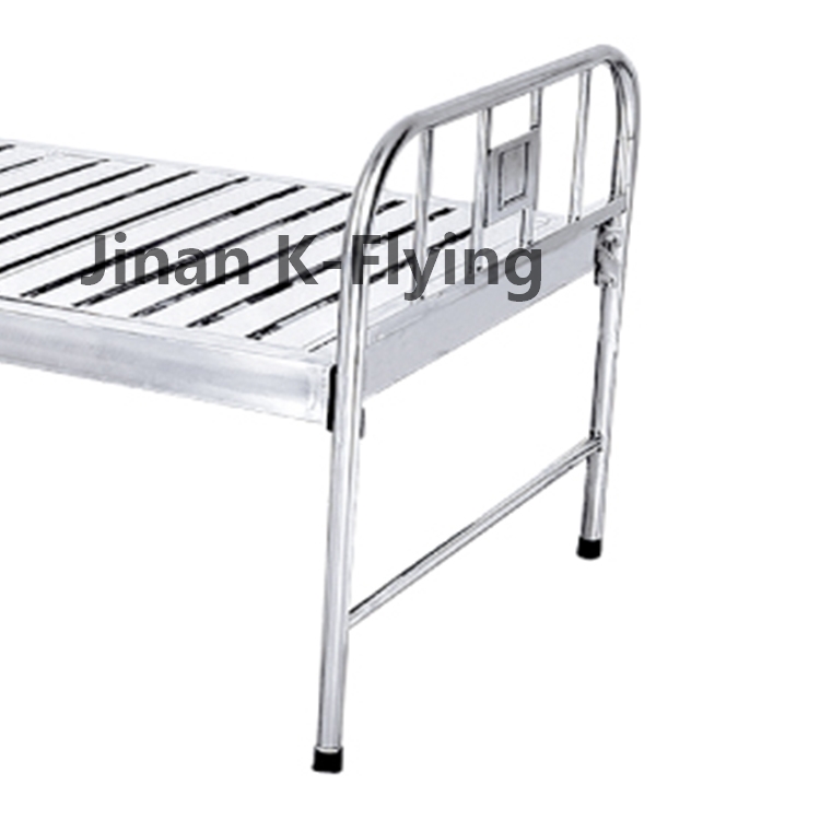 304 SS Nursing Home Bed , thick guardrail Hospital Manual Bed