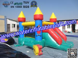China EN71 Mini Inflatable Bounce House Slide Combo For Kids Party wholesale