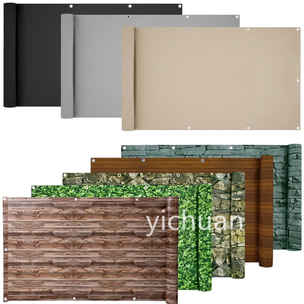 0.4mm Garden Balcony Fence 300-1500gsm Sunshade Canvas To Protect Privacy