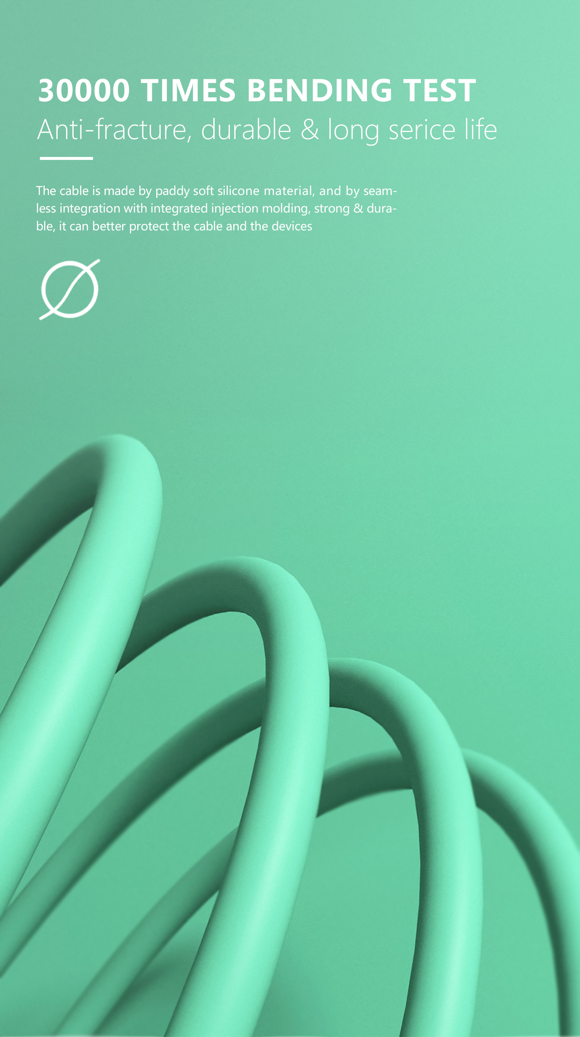 Silicone Type C To Usb A Cable , 3A 6 Foot Fast Charging Cable For Android