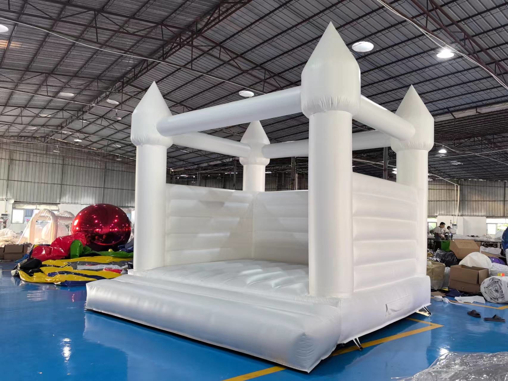 13x13 Hot sale commercial PVC blow up white inflatable bounce house jumping castle for kids wedding bouncer