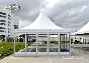 China UV Resistance Cafe Shop Aluminum 2.5m 5X5M Gazebo Canopy Tent wholesale