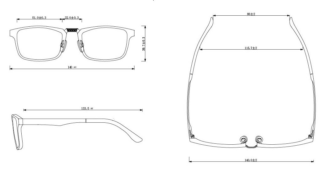 Contemporary Men's Optical Glasses 52-21-150mm
