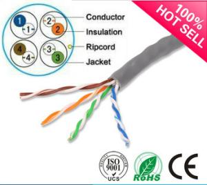 China 1000ft Cat5e Cable UTP Solid 0.51mm BC/CCA 24AWG Twisted Pair Wire wholesale