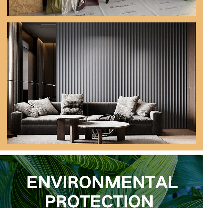 15mm Wood Plastic Composite Wall Cladding WPC Fluted Wave Panel