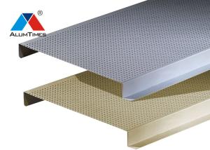 China Perforated Aluminium Strip Ceiling , Suspended Linear Metal Ceiling System wholesale