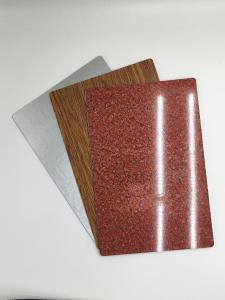 China Exterior Wooden Texture ACP Sheet , High Gloss Furniture Boards 6mm Thickness wholesale