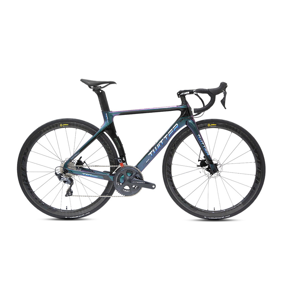 Disc Brake Carbon Fiber Road Bike UT R8000 22 Speed Thru Axle 142mm