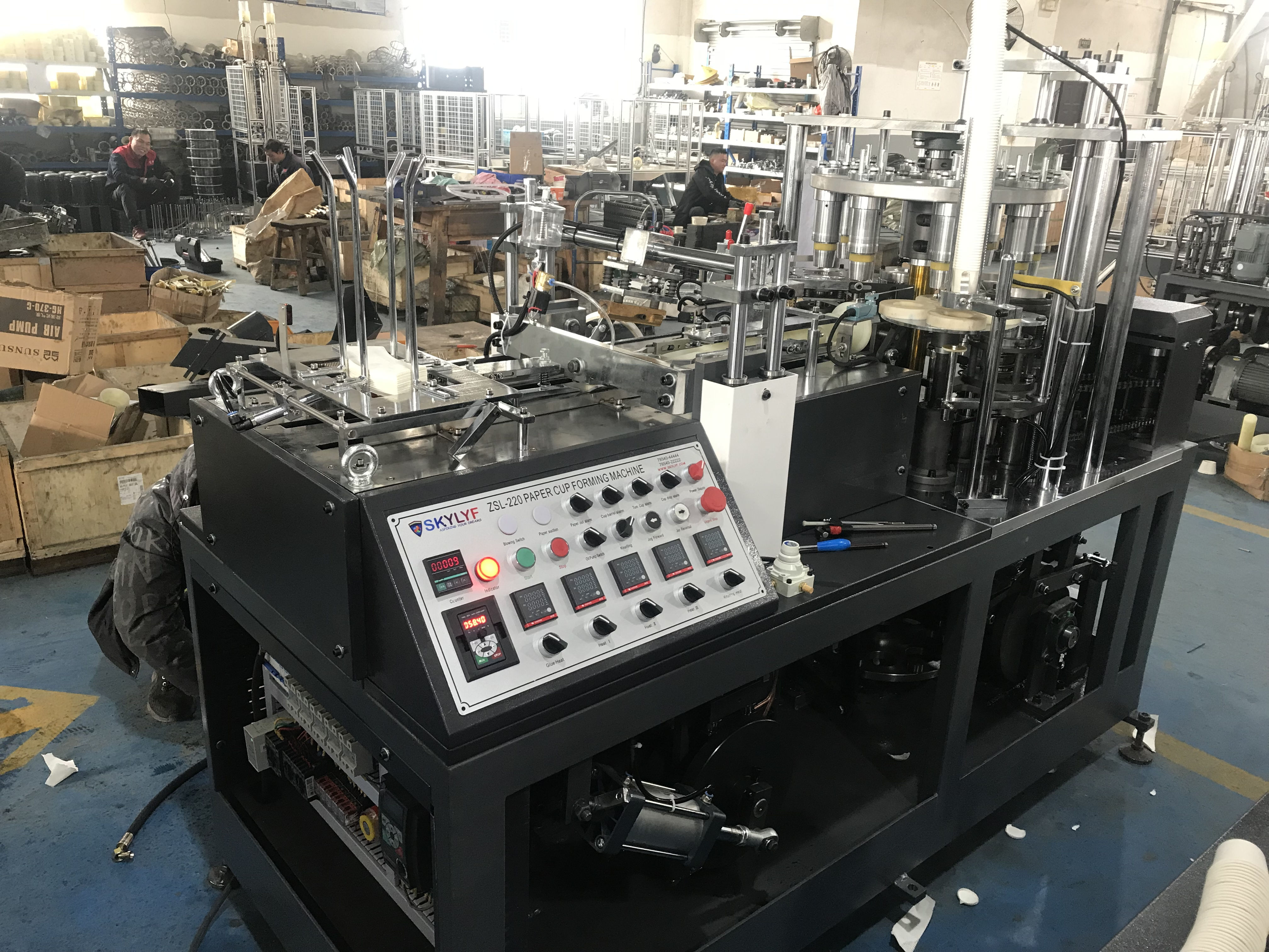 65-85 pcs/min Capacity Fully Automatic Disposable Paper Drinking Cup Forming Machine Gas Source 0.4-0.5m3/min for Market