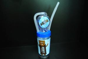 China 8.5 Inch Blue Cartoon Character Water Bottle For Children Various Color / Size wholesale