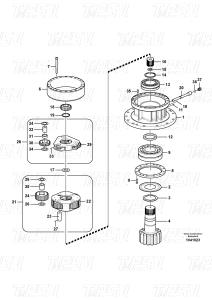 China Steel Swing Planetary Gear Reducer Catalog For Machinery Repair Shops VOE14566202 EC240B wholesale