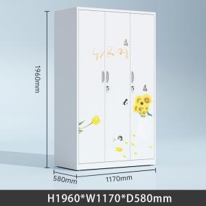 China Modern Beautiful Painting Metal Storage Locker Clothes Wardrobe Locker wholesale