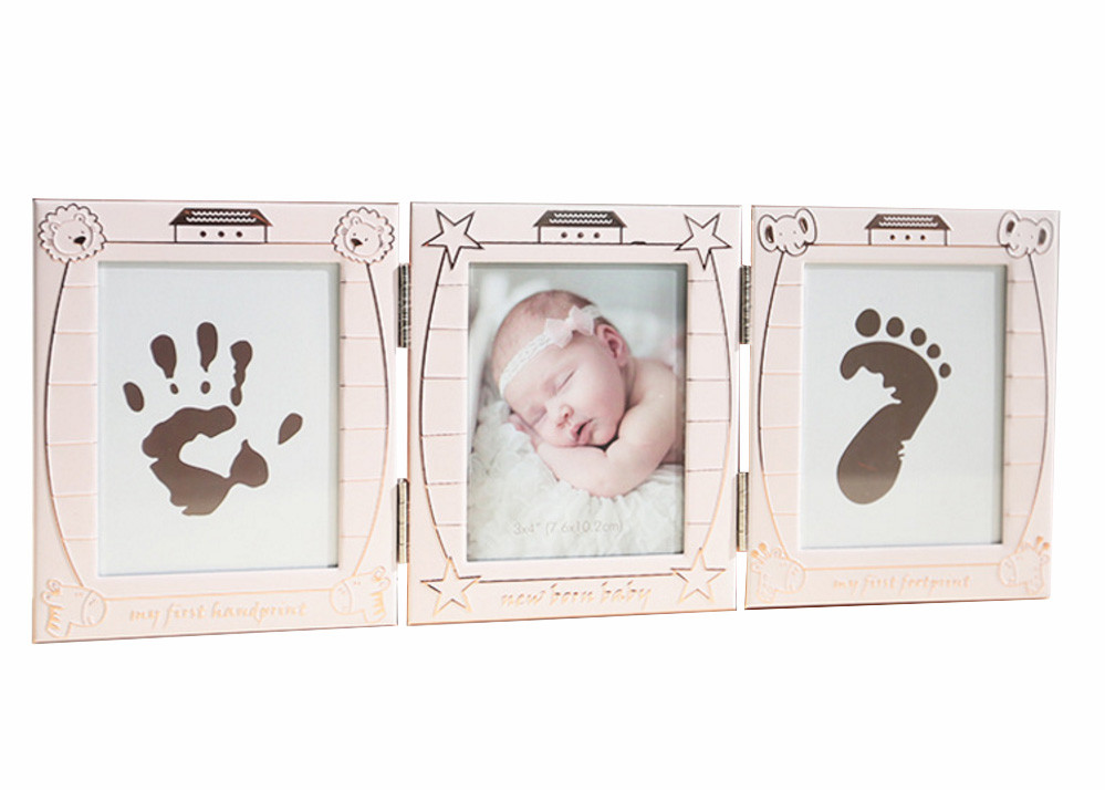 Personalized Baby Hand And Footprint Photo Frame Keepsake Box Decoration