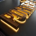 12V Backlit LED Stainless Steel Letters for Shop Office Mall Acrylic Metal