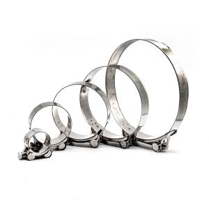 China Industrial Grade Stainless Steel Hose Clamp / Throat Clamp Round Silver wholesale