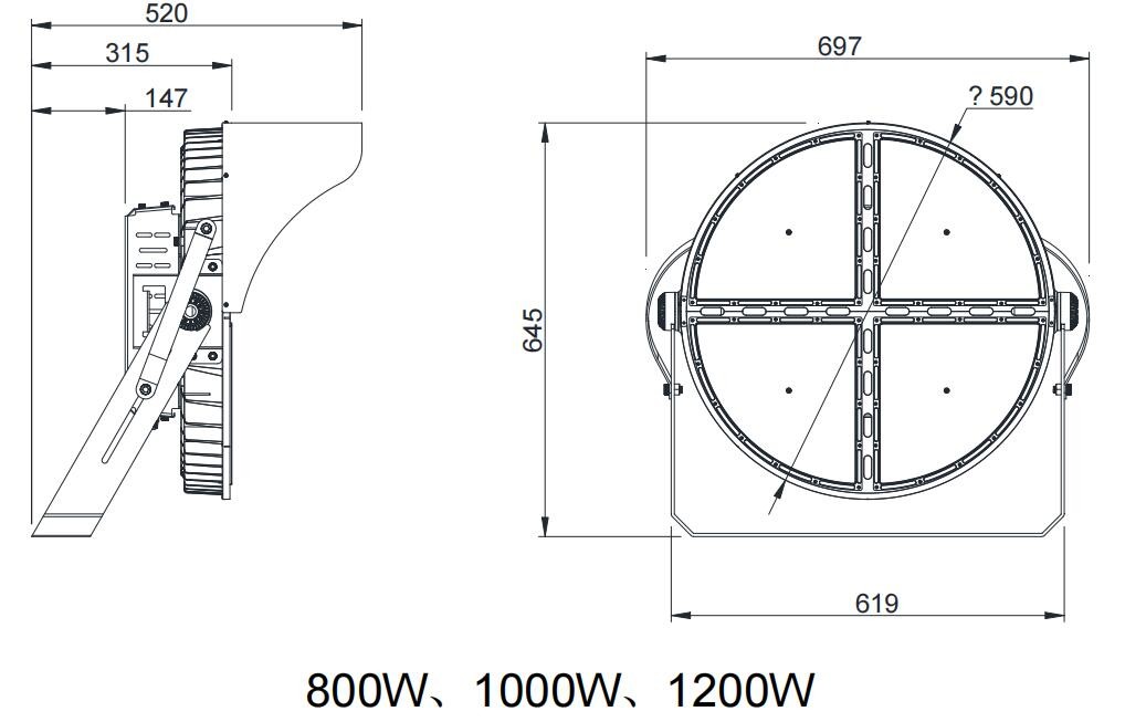 500w 30m high mast lighting stadium flood emergency lighting lamp waterproof lighting for wall yard street
