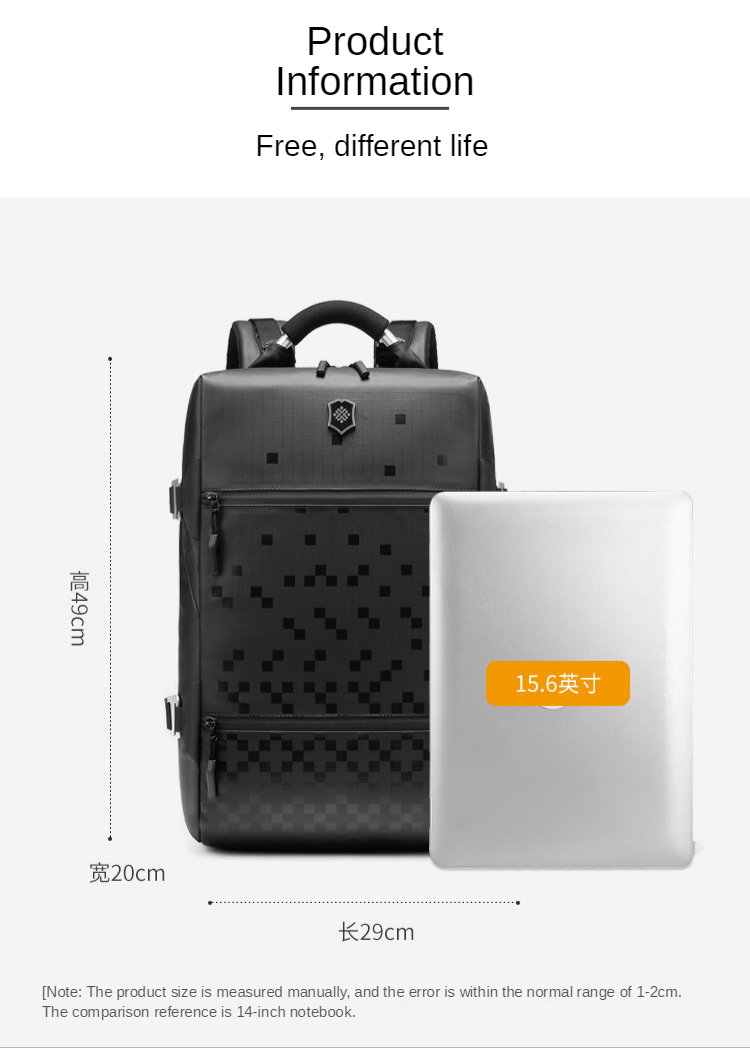 Waterproof 28 Litre Multifunctional Oxford Laptop Backpack 29*20*49cm