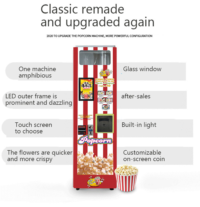 Commercial Popcorn Maker Machine Fully Automatic Intelligent Popcorn Vending Machine
