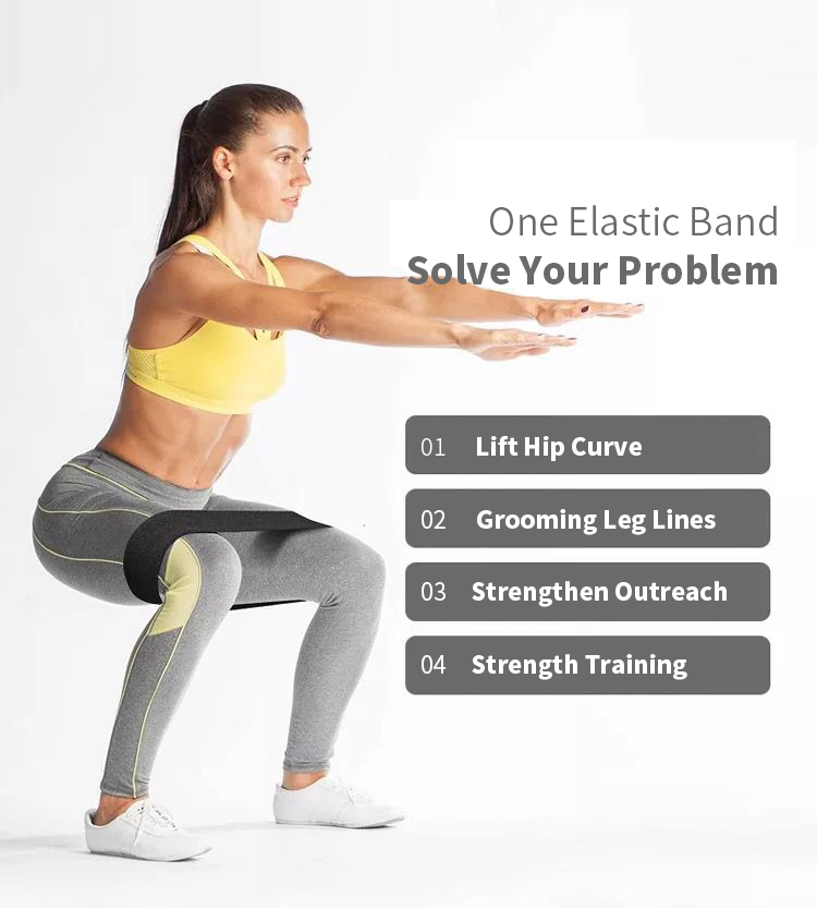 0.5cm Thick SGS Workout Fabric Resistance Bands Slipfree fabric strength bands