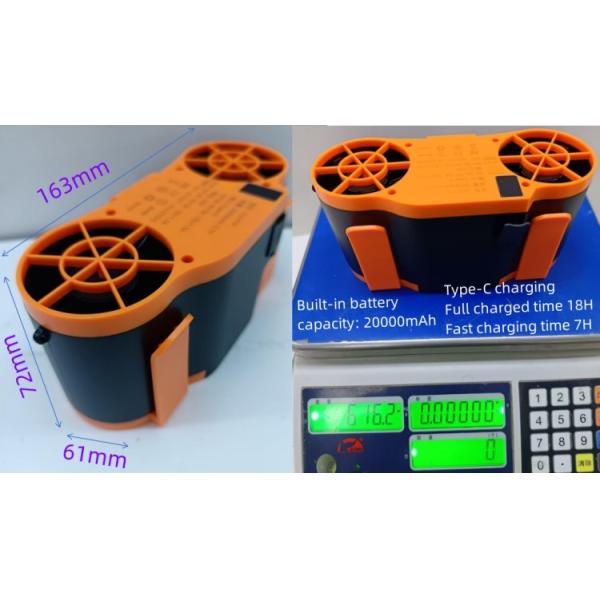 20000mAh Battery Portable Waist Fan 6 Adjustable Speed Levels and Power Bank Function