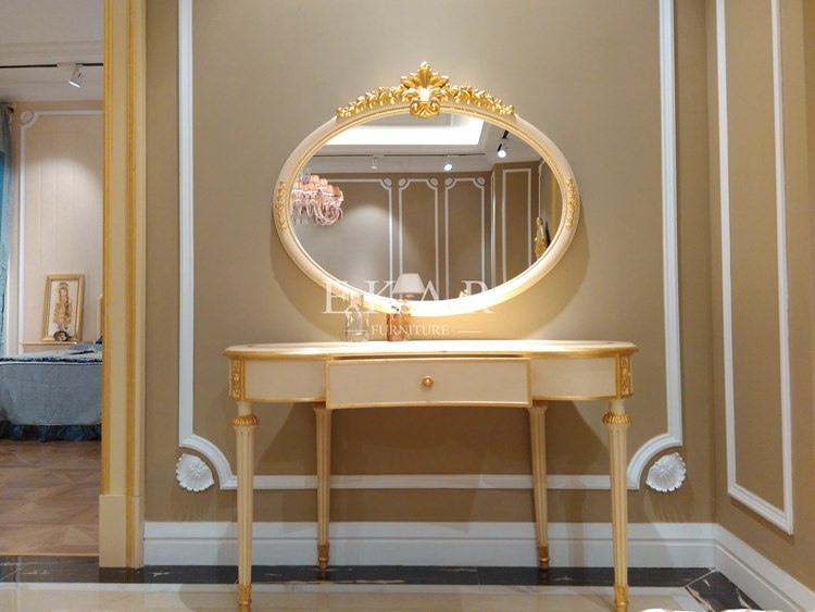 Home Mirrored Dresser Drawers Dressing Room Nostalgic Mirrors Wood Overlay Mirror FG-126
