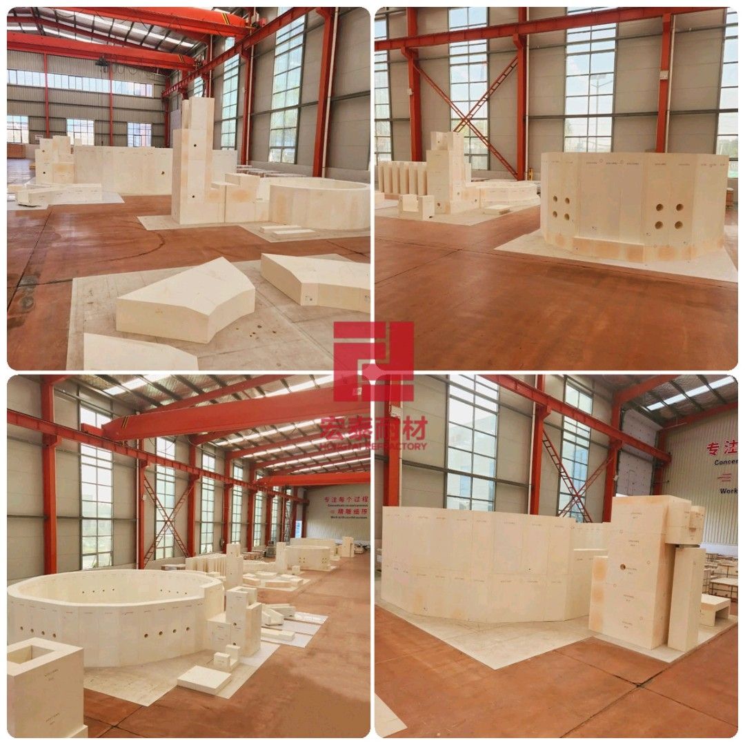 No Chromium Oxide Zircon Fused Casting AZSWS41 33 36 Void Free Casting Brick For Glass Kiln