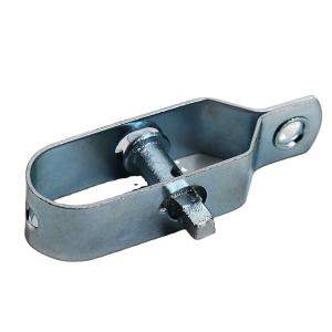 China ISO9001 2008 Chain Link Fence Post Clamps Metal Fence Accessories Dark Grey wholesale