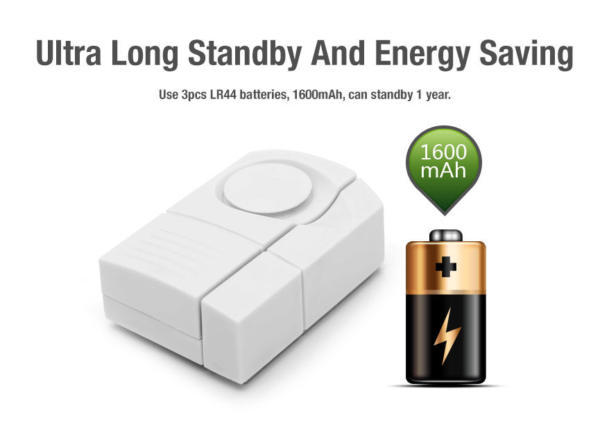 130dB Magnetic Door Window Mini Alarm Chime With Key Button CX88B
