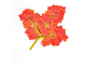 China Home Small 60cm 25 Leaves Red Artificial Maple Leaves wholesale