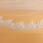 108" Embroidery Cord lace with Rhinstone Ivory/White Bridal Veil Wedding