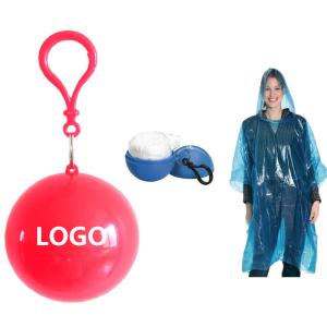 China Colorful Round Ball Poncho Promotional Keychain Logo Customized wholesale