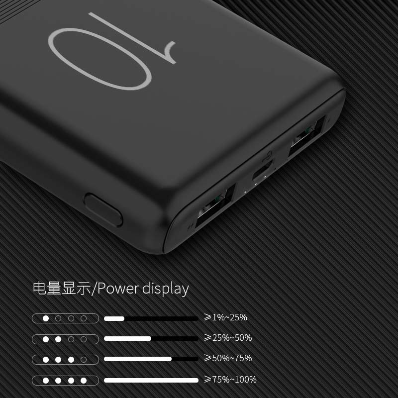 Qi 10000mah Wireless Charging Power Bank Universal 68*16*135mm