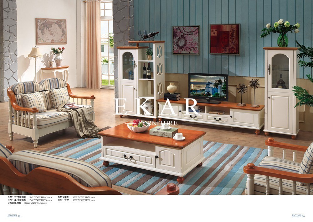 American Countryside Style Wooden Drawers SquareTea Coffee Table