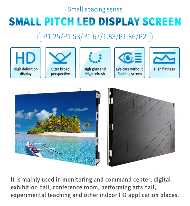 Full Color Small Pitch LED Video Wall Indoor P1.6 LED Display For Control Room Exhibition Hall