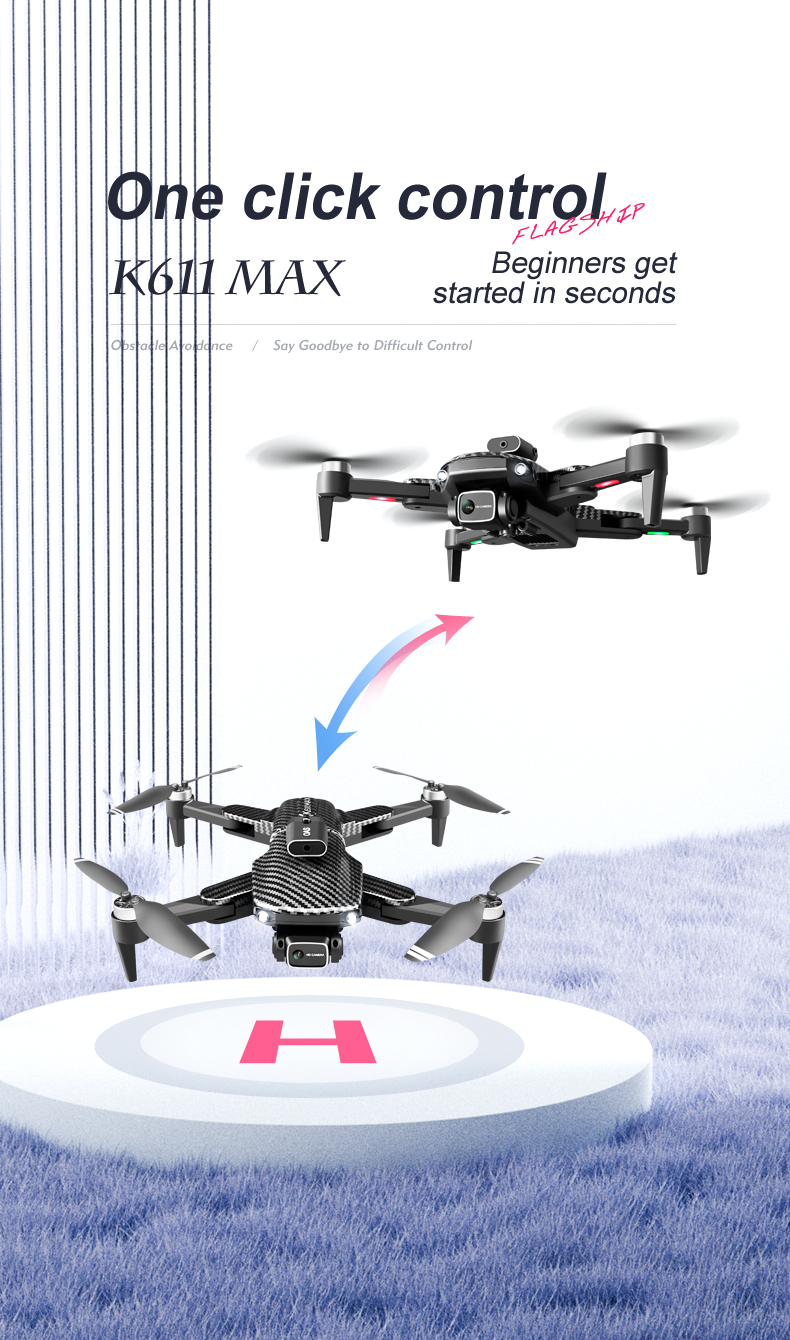 K818max 360 Degree Flip Drone Professional 4k Obstacle Avoidance Fpv Wifi Camera Electric for Intermediate Operators 122 g