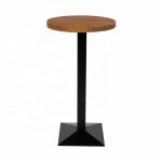 Fireproof Wooden Top Bistro Bar Tables Square NO Folded Dining Room Furniture